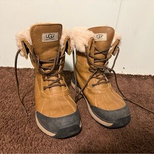 UGG Adirondack Brown and Black Lace-Up Boots
